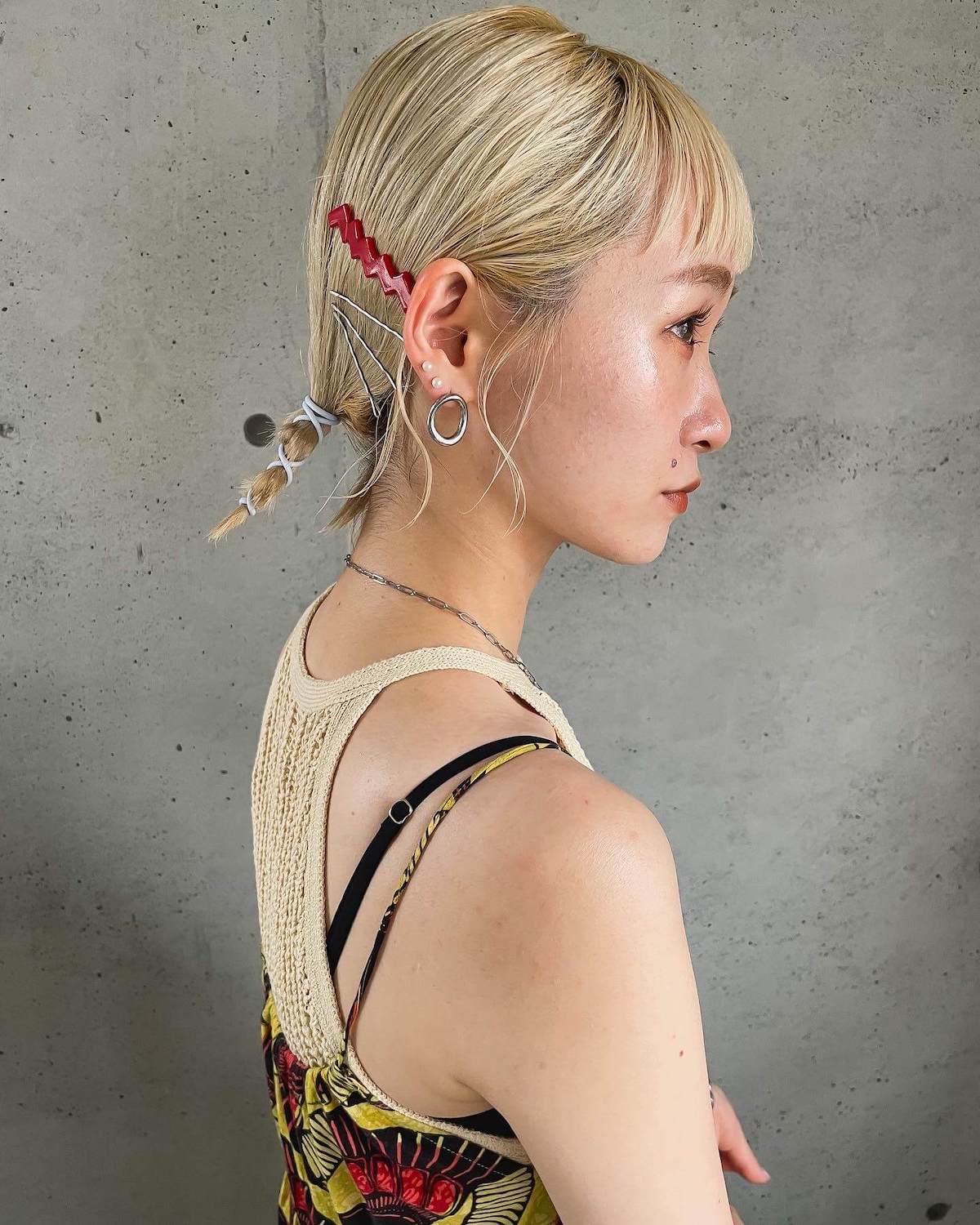 ペールイエローとヘアアレンジ