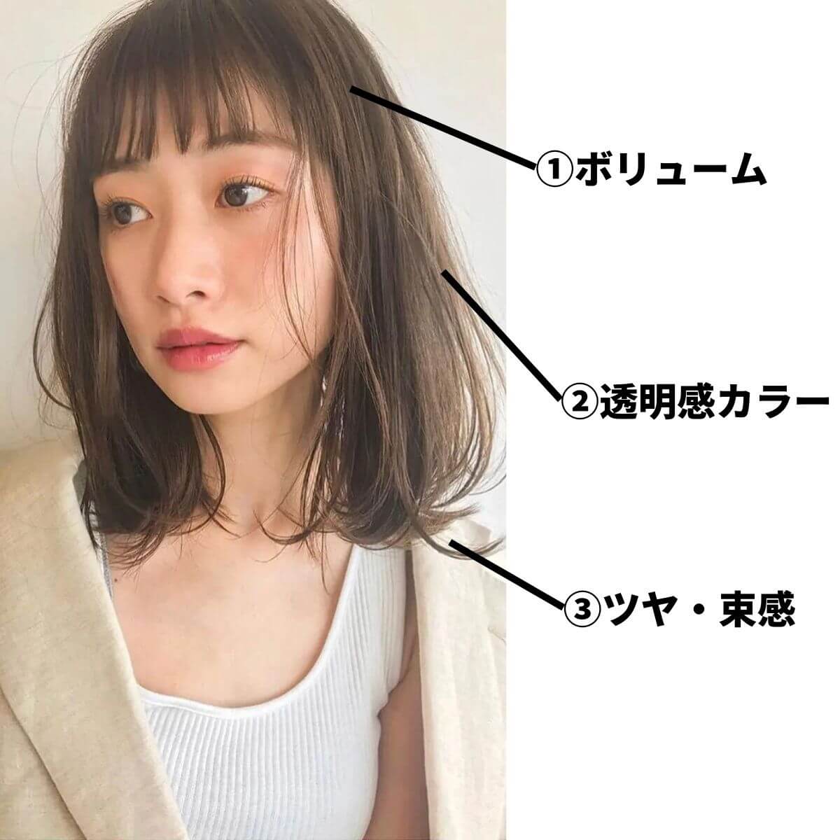 【40代の手入れが楽な髪型】くせ毛を活かした素敵なミディアムヘアのポイント